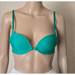 Victoria's Secret Push Up green Bra 32B